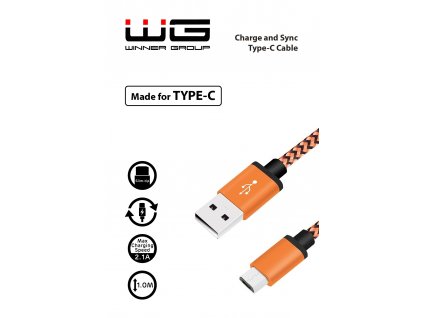 Type-C Datový kabel Type C (Oranžový)