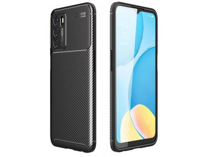 Oppo A15/A15s/A16/A16s/A55 5G/A35/A53s 5G/A54s Pouzdro Carbon Auto Focus Oppo A16s 4G/A16 4G/A54s (Černé)