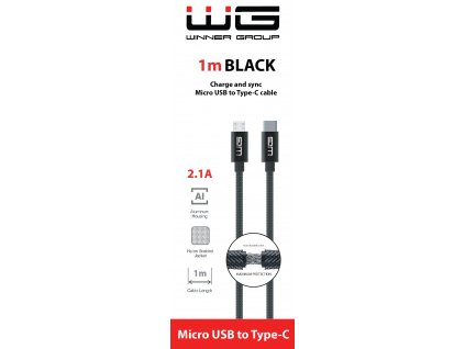 Datový kabel Type-C (male) to Micro USB(male) - 1m (Černý)