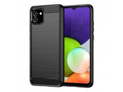 Samsung A03s/A02s/A03 4G (2022) Pouzdro Carbon Samsung A03 4G (Černý)