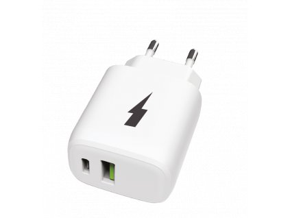 Síťová nabíječka 2xUSB/30W USB-C PD3,0/PPS/QC4+ 18W USB-A/bílá