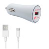 USB Charger 2,1A + MICRO-USB Cable (Bílá)