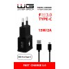 USB Fast Charger 2,4A + TYPE-C Cable