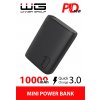 Powerbank 10000 mAh - QC3.0 and PD (output+input) (Černá)