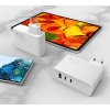 Síťová nabíječka 3xUSB (1xUSB-A+2xUSB-C) - GAN (120W) (Bílá)
