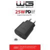 Síťová nabíječka 1xUSB-C/PD 25W/PPS/černá