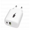 Síťová nabíječka 2xUSB/30W USB-C PD3,0/PPS/QC4+ 18W USB-A/bílá