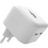 Síťová nabíječka 2xUSB-C 35W/bez kabelu/bílá