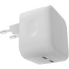Síťová nabíječka 2xUSB-C 35W/bez kabelu/bílá