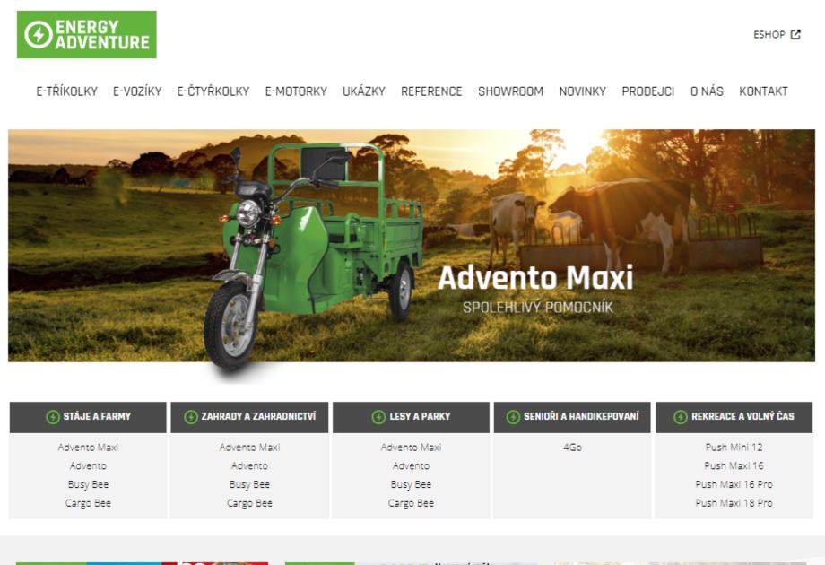 Nový web Energy Adventure: Vstupte do světa českého lídra ve výrobě a prodeji elektrických strojů