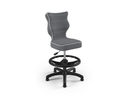 Entelo PETIT 3 Ergonomicky tvarovaná dětská židle s podpěrou pro nohy černá kostra tmavě šedá - Jasmíne 33