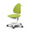 MOLL Dětská rostoucí židle MAXIMO látka Classic bílá kostra - zelený potah