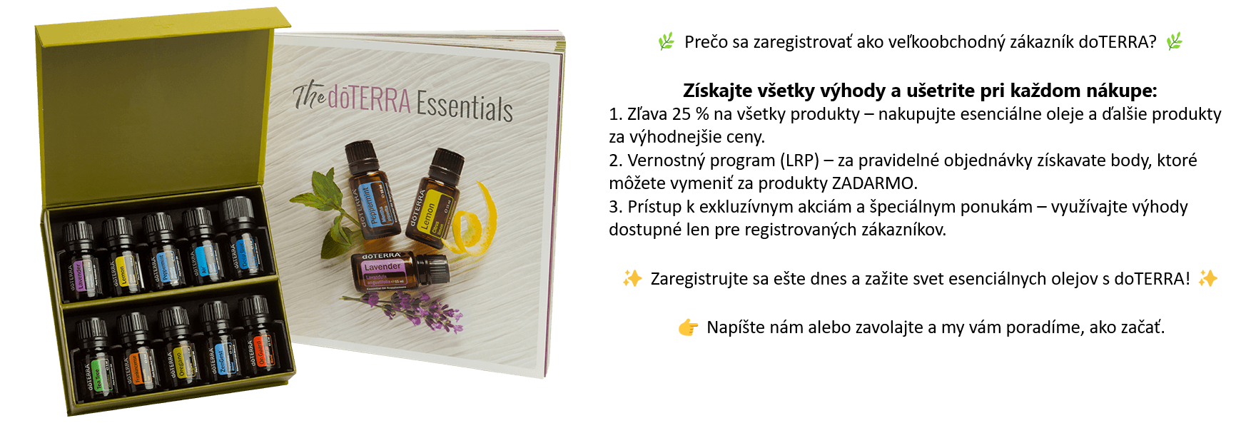 ✨ Zaregistrujte sa ešte dnes a zažite svet esenciálnych olejov s doTERRA! ✨