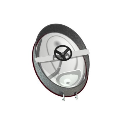Dvierka INOX oválne 305x440