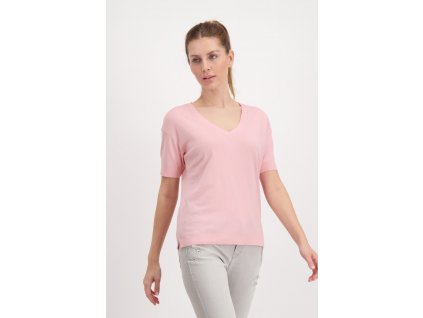 Leichtes gestricktes Shirt mit V Ausschnitt Rosa monari 15588