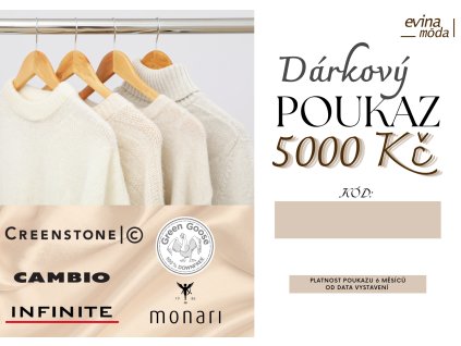 Dárkový poukaz 5000 Kč