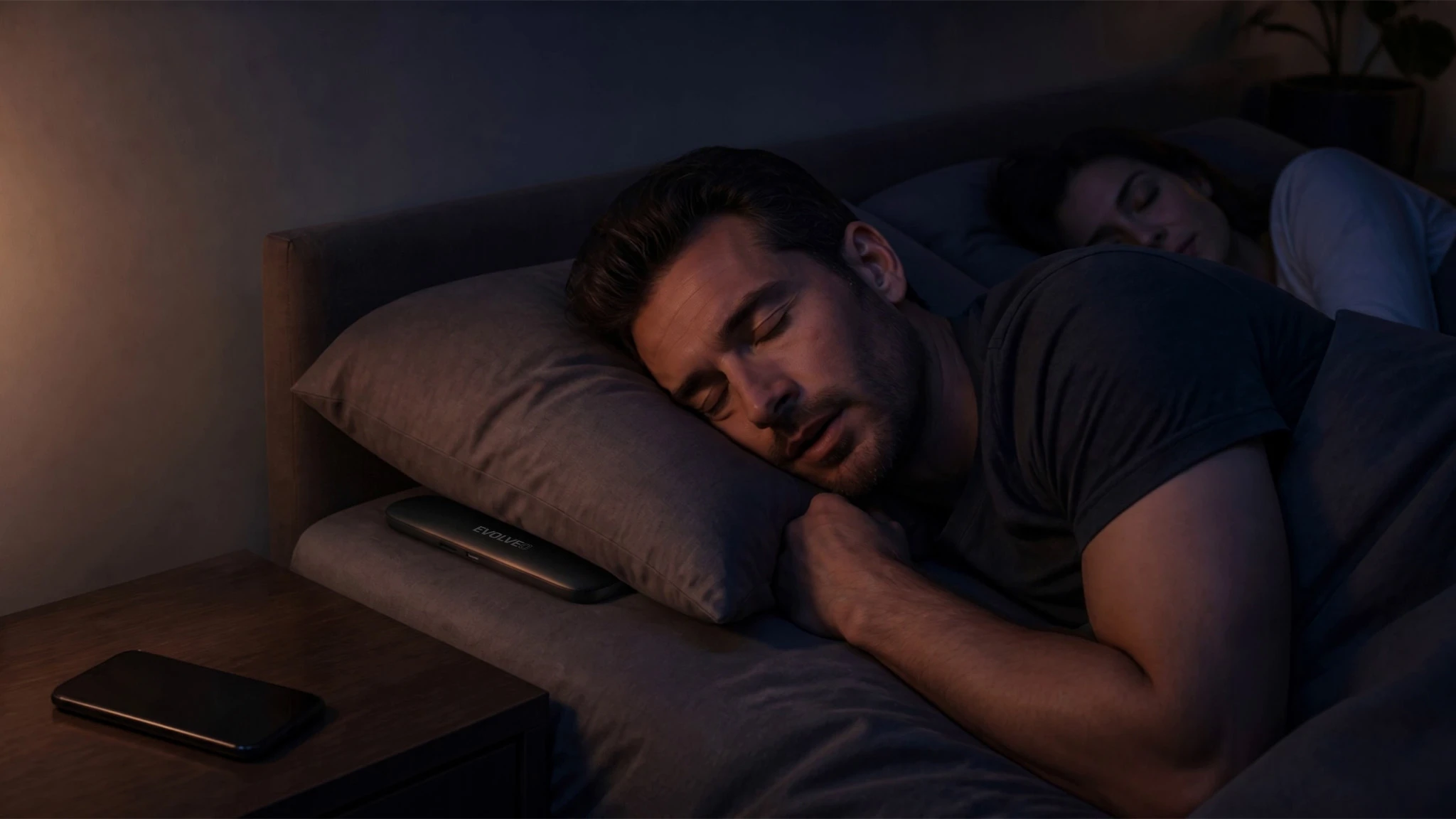 XSleep částečně pod polštářem v ložnici