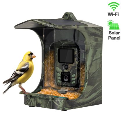 !ROZBALENO! EVOLVEO StrongVision BirdFeeder - Chytré krmítko pro ptáky s kamerou a solárním panelem