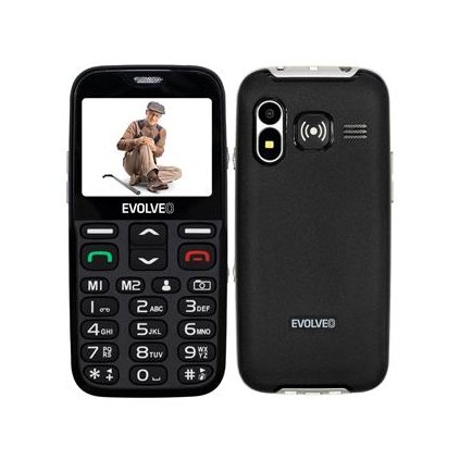 !ROZBALENO! EVOLVEO EasyPhone XG, mobilní telefon pro seniory s nabíjecím stojánkem (černá barva)