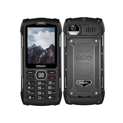 !ROZBALENO! EVOLVEO StrongPhone H1, vodotěsný odolný Dual SIM telefon, černo-šedý