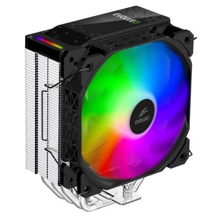 EVOLVEO QuietCool5, CPU chladič, 6xheatpipe, 1x120 mm ventilátor, černý
