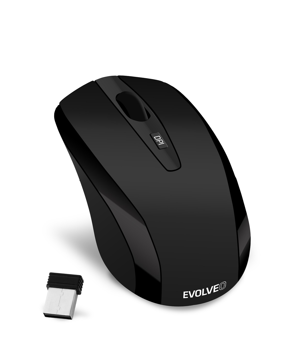 EVOLVEO WML-306B bezdrátová laserová myš, černá