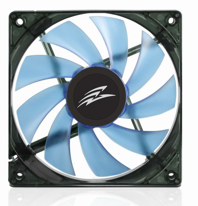 EVOLVEO 12L1BL, ventilátor, 120mm, 3pin, 4 LED, modrý