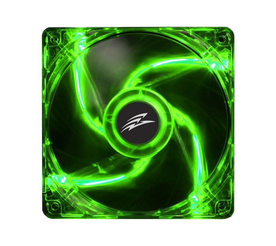 EVOLVEO 14L1GR, ventilátor, 140mm, 3pin, 4 LED, zelený