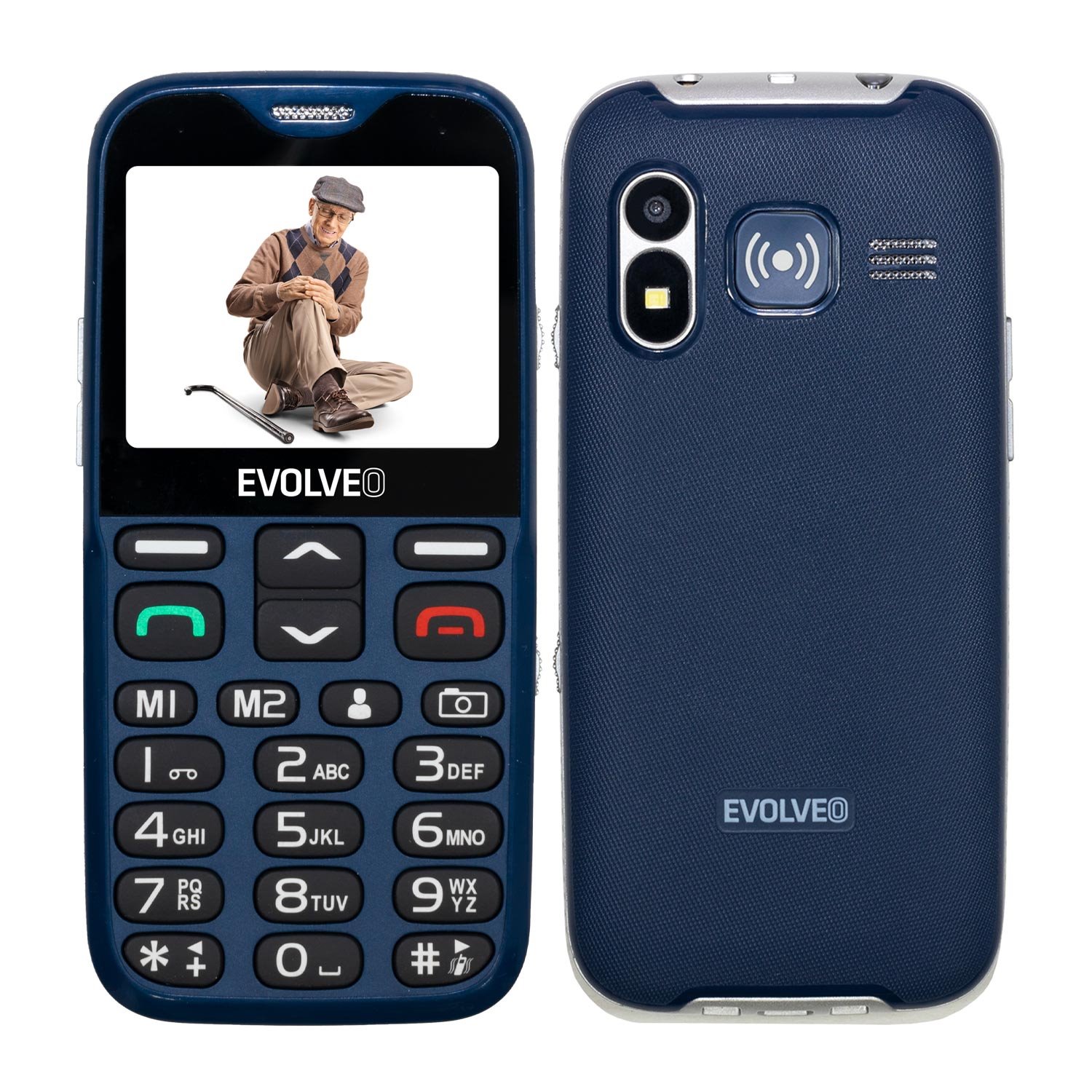 Levně EVOLVEO EasyPhone XG, mobilní telefon pro seniory s nabíjecím stojánkem (modrá barva)