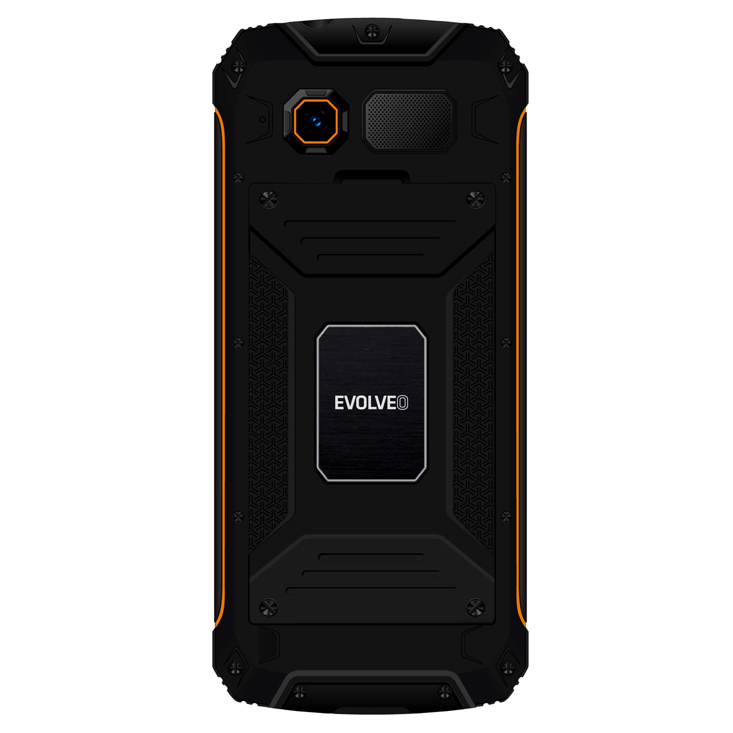EVOLVEO StrongPhone Z6, vodotěsný odolný Dual SIM telefon, černo-oranžový