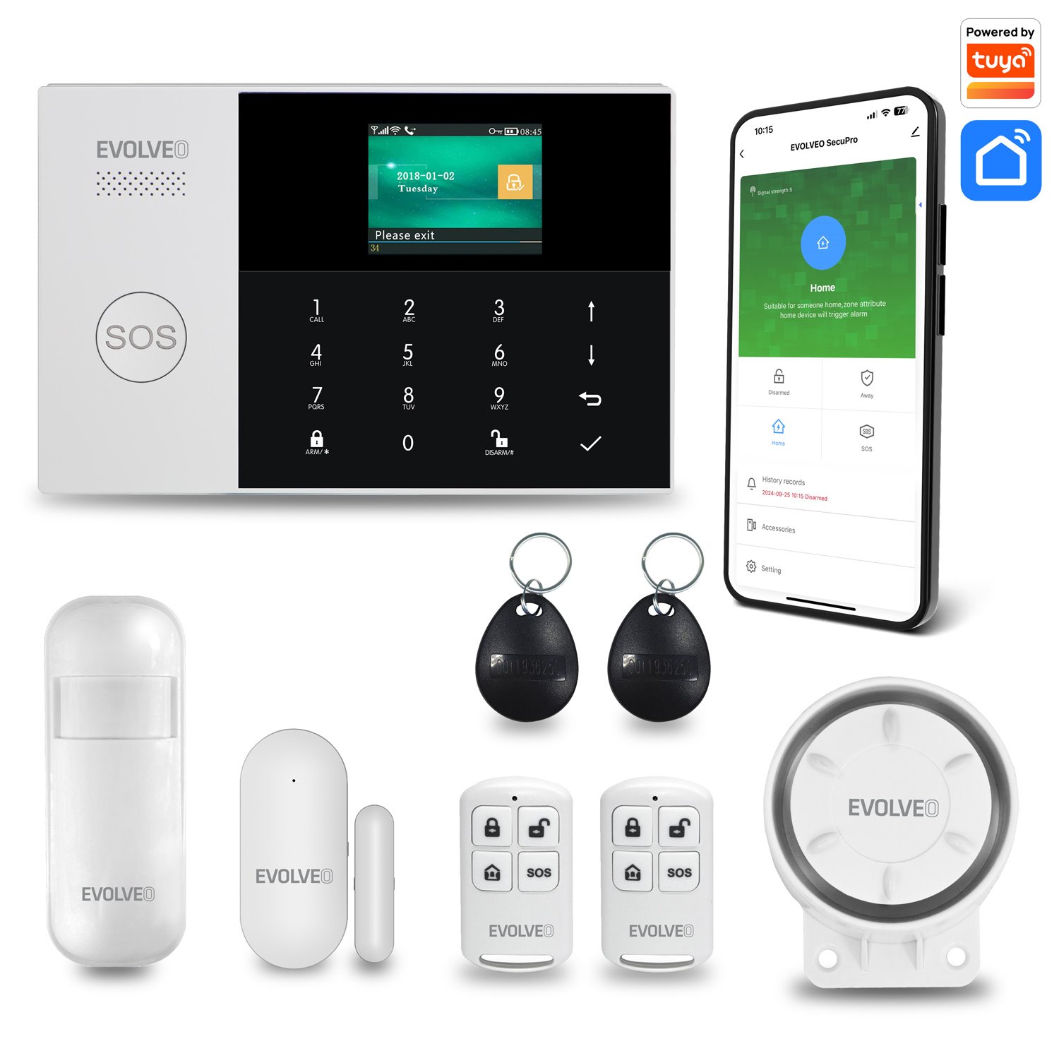 EVOLVEO SecuPro2, chytrý bezdrátový GSM&Wi-Fi zabezpečovací systém