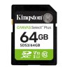 KINGSTON 64GB SDXC CANVAS Plus Memory Card 100MB read - UHS-I class 10