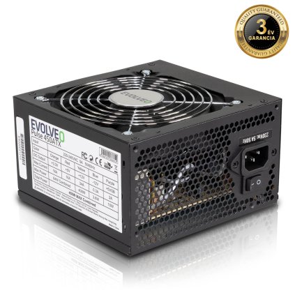 EVOLVEO Pulse 450ATX, 450W ATX tápegység, halk, bulk, 3 év garancia