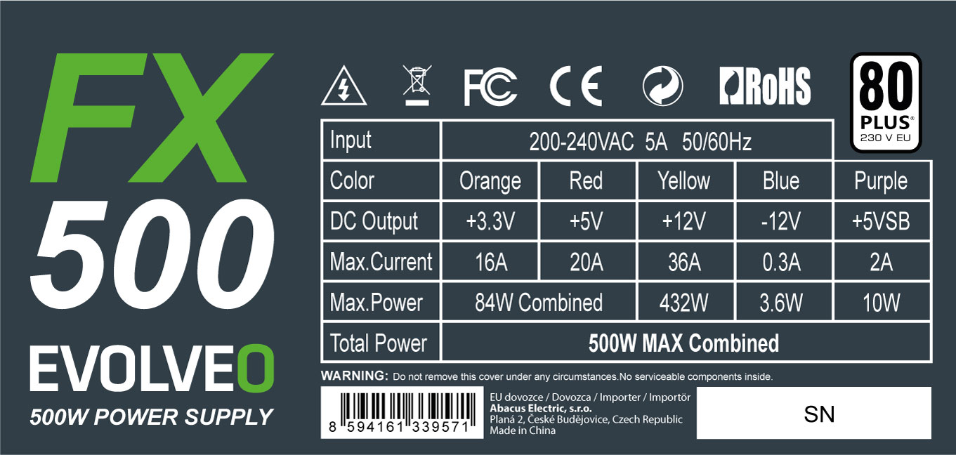 EVOLVEO FX 500 500W czefx500