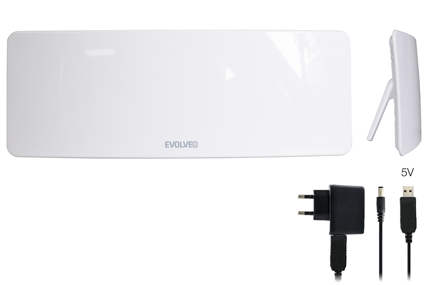EVOLVEO Xany 1 LTE 230 / 5 V, 50 dBi aktív beltéri antenna DVB-T/T2, LTE szűrő