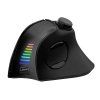 EVOLVEO TwinVerti, függőleges ergonomikus egér, 2.4GHz+Bluetooth, fekete színű
