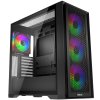 EVOLVEO Rhino, eATX/ATX ház, 4x ARGB ventilátor 120 mm, oldalsó panel edzett üveg + rácsos elülső panel