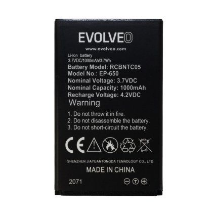 Baterie originală EVOLVEO de 1000 mAh pentru EasyPhone XG