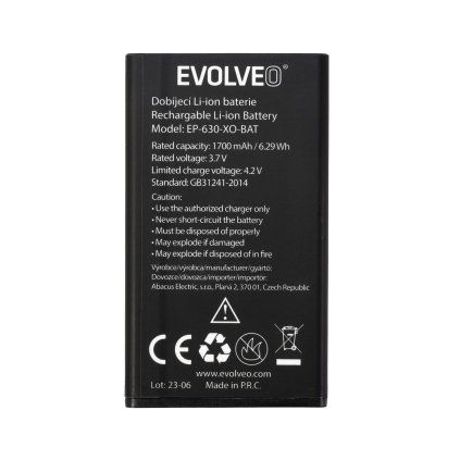 EVOLVEO baterie originală EVOLVEO 1700 mAh pentru EasyPhone XO