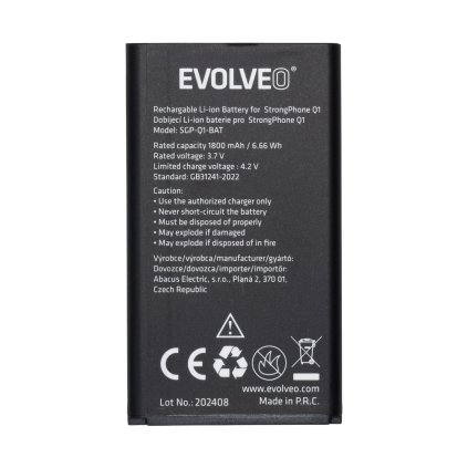 Baterie originală EVOLVEO 1800 mAh pentru MaxPhone A1, StrongPhone Q1/Z4/W4