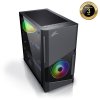 EVOLVEO M5, carcasă pentru calculator mATX, 2x ventilator RGB, sticlă