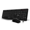 EVOLVEO K1050, set tastatură și mouse wireless fără zgomot, US INTL, negru