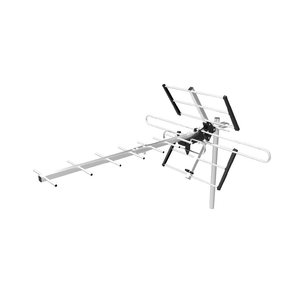 EVOLVEO Flexi 1, pasívna vonkajšia DAB+/DVB-T2 anténa, filter LTE, 4G, 5G