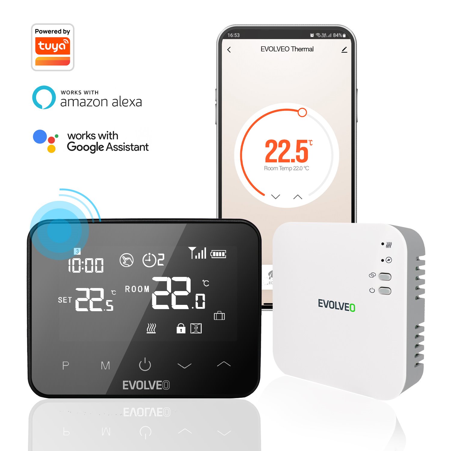 EVOLVEO Thermal, inteligentný bezdrôtový programovateľný termostat