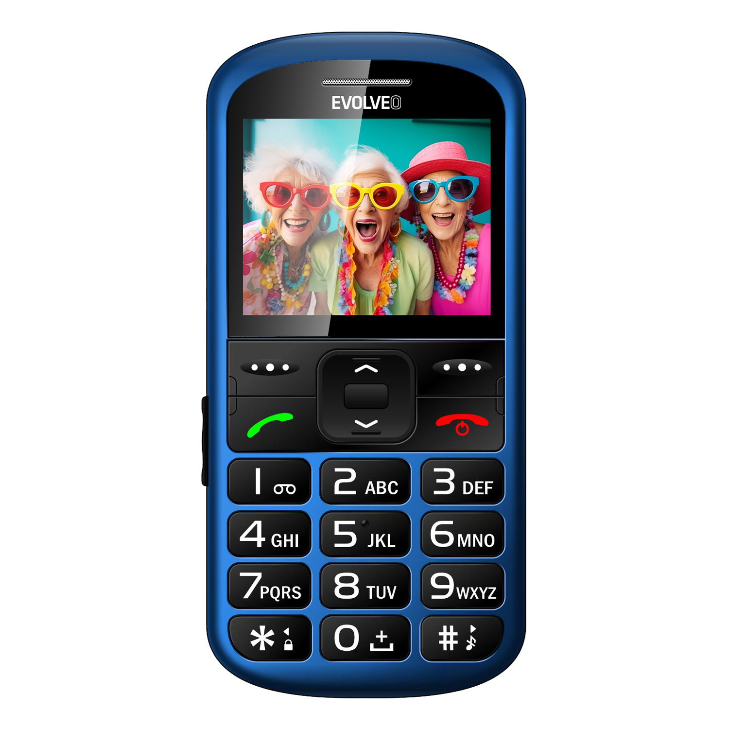 EVOLVEO EasyPhone XS, mobilný telefón pre seniorov, modrý