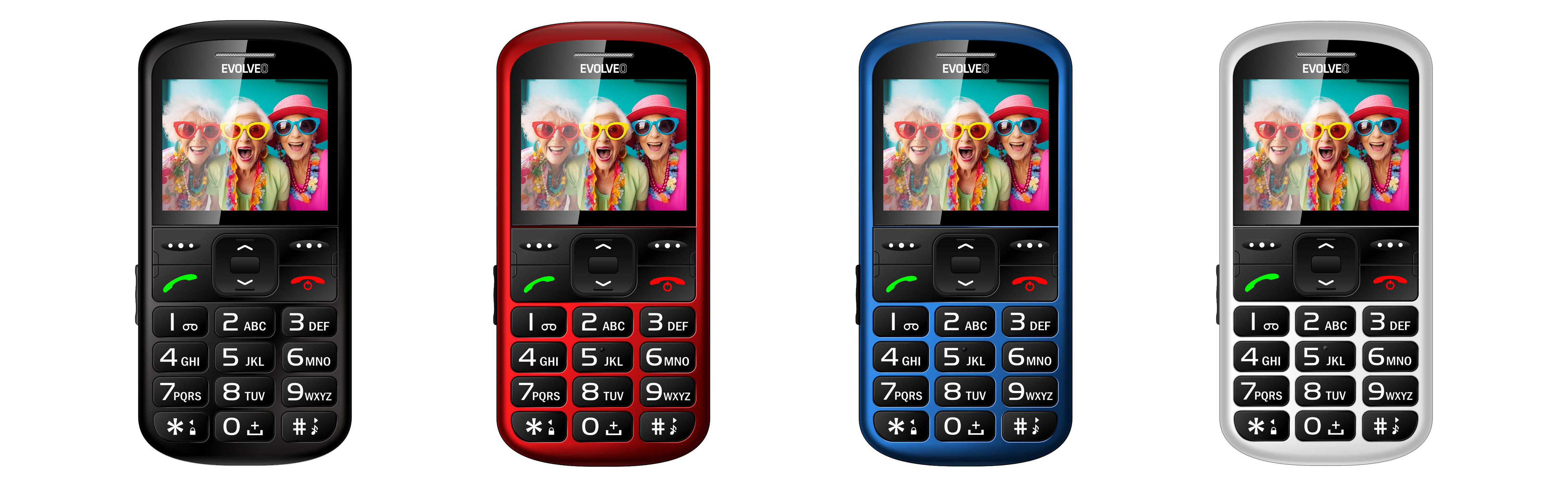 EVOLVEO EasyPhone XS, mobilný telefón pre seniorov, biely