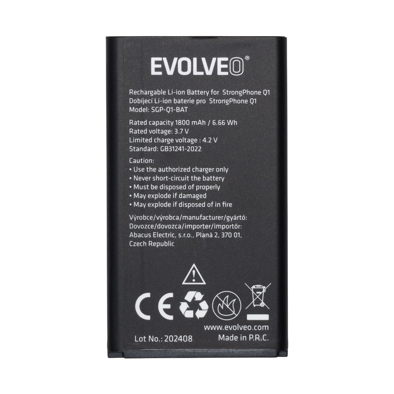 E-shop EVOLVEO originálna batéria 1800 mAh pre MaxPhone A1, StrongPhone Q1/Z4/W4