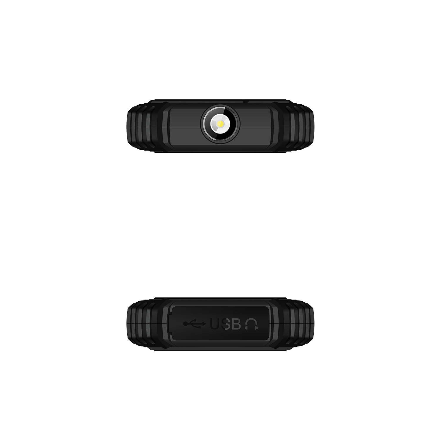 EVOLVEO StrongPhone Q1, vodeodolný odolný telefón Dual SIM, čierna a oranžová farba