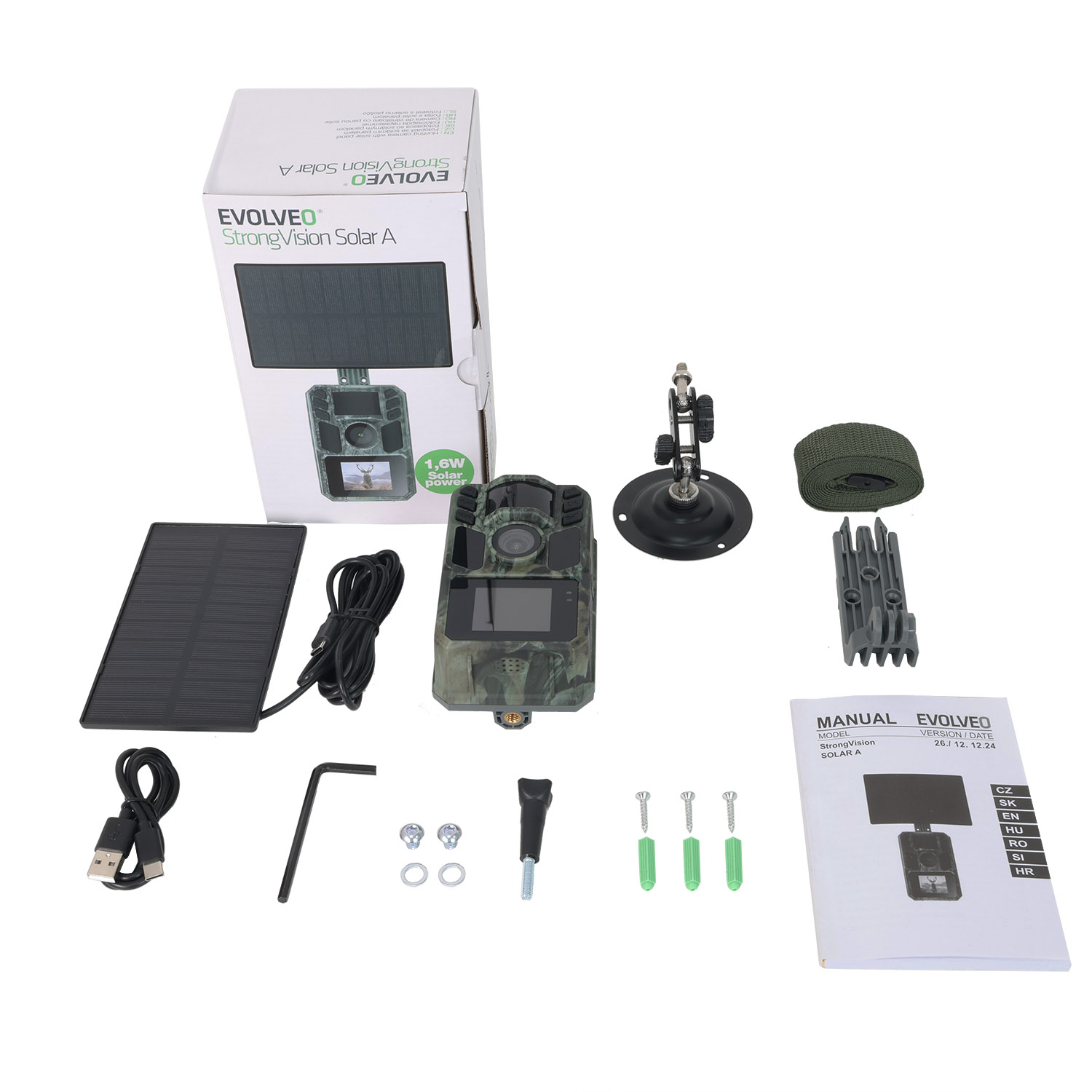 EVOLVEO StrongVision Solar A, fotopasca so solárnym panelom