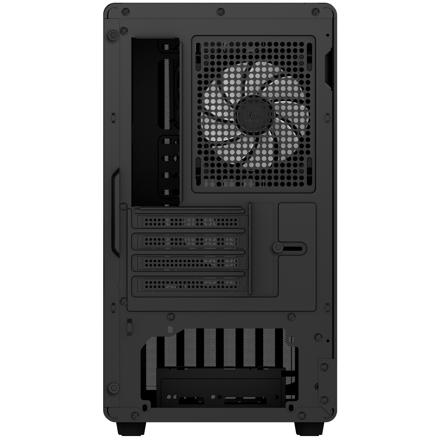 EVOLVEO Panthera, mATX skriňa, 3x ARGB 120 mm ventilátor, drevený predný panel + sklenený bočný panel